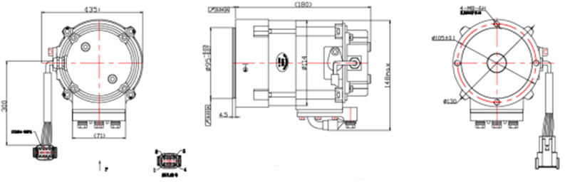 移動車電機外形尺寸圖