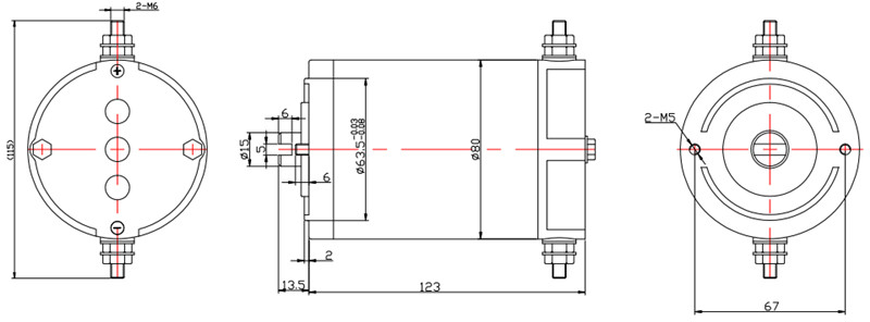 電動叉車電機外形尺寸圖